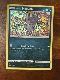Alolan Meowth 10/12 Pokemon TCG McDonald’s 2019 Promo MINOR DMG - Image 1