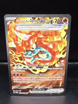 Pokemon TCG Hearthflame Mask Ogerpon EX Twilight Masquerade 212/167 - Image 1