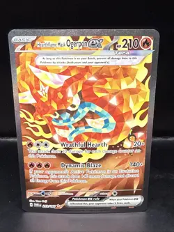 Pokemon TCG Hearthflame Mask Ogerpon EX Twilight Masquerade 212/167 - Image 2