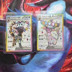 Pokemon Umbreon and Espeon Black Star Promo SVP175 SVP176 Figure Collection NM#2 - Image 1