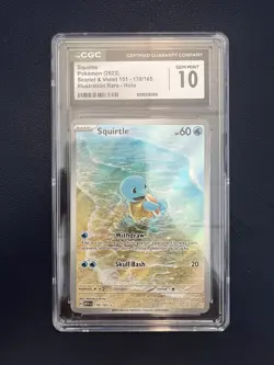 CGC 10 GEM MINT Squirtle Illustration Rare 170/165 SV Pokemon 151 2023 English - Image 1