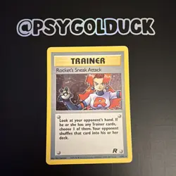 Pokemon Rocket’s Sneak Attack Trainer Holo – Team Rocket – WOTC – played 16/82 - Image 1
