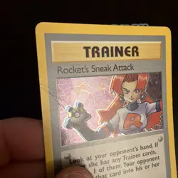 Pokemon Rocket’s Sneak Attack Trainer Holo – Team Rocket – WOTC – played 16/82 - Image 3
