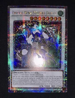 Yugioh Crystal Wing Synchro Dragon RA02-EN029 Quarter Century Secret Rare NM - Image 2
