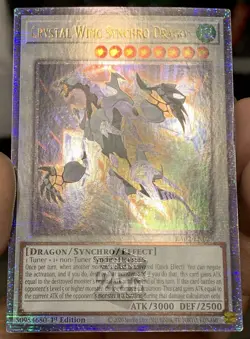 Yugioh Crystal Wing Synchro Dragon RA02-EN029 Quarter Century Secret Rare NM - Image 4