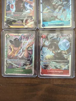 One Piece Carrying on His Will OP-13 And PRB-02 5 Card Lot Holo SR and SEC - Image 3