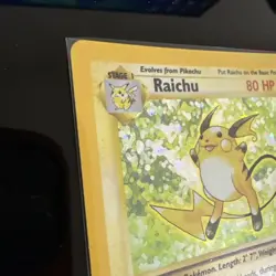 Pokemon TCG Base Set Raichu Holo Card 14/102 Unlimited Holo Rare - Image 4