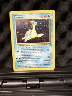 Pokemon TCG Lapras Fossil Holo Unlimited Rare Card 10/62 - Image 1