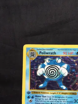 Pokemon Cards: Base Set 1st Edition Rare Holo: Poliwrath 13/102 - Image 3