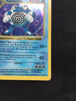 Pokemon Cards: Base Set 1st Edition Rare Holo: Poliwrath 13/102 - Image 5