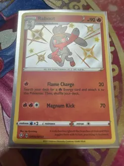 Raboot - SV016/SV122 - Pokemon Shining Fates Sword Shield Shiny Rare Card NM - Image 1
