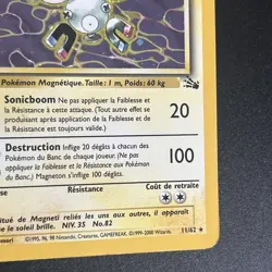 French 1st Edition Magneton Holo Rare Card Fossil Set 11/62 MP - Image 4