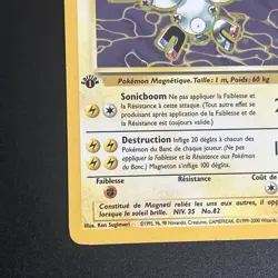 French 1st Edition Magneton Holo Rare Card Fossil Set 11/62 MP - Image 5