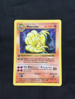 Pokemon Cards: Base Set 1st Edition Rare Holo: Ninetales 12/102 - Image 1