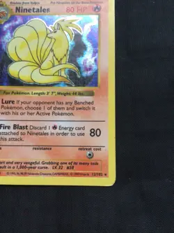 Pokemon Cards: Base Set 1st Edition Rare Holo: Ninetales 12/102 - Image 5