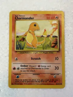 Charmander Pokemon card 1999 base set 46/102 Mint Condition - Image 1
