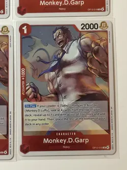 Monkey.D.Garp OP13-016 Carrying On His Will 4 Foil Card Play Set One Piece - Image 5