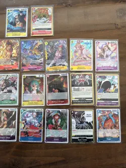 One Piece Carrying on His Will OP-13 And PRB-02 23 Card Lot Holo R, C, SR, P Nm - Image 3