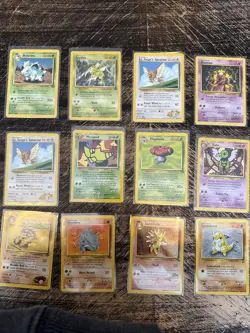 Pokemon Tcg Vintage Base Set Lot 12 Cards Mewtwo #150 Scyther 26/64￼ - Image 1
