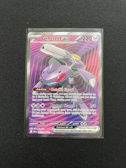 Pokemon TCG Black Bolt Genesect Ex Full Art Rare Card 161/086 - Image 1