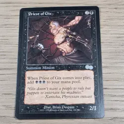 Priest of Gix x1 Urza's Saga #150 LP 1998 MTG vintage! - Image 1