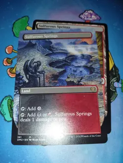 2x Sulfurous Springs ( 1 Borderless - 1 Regular ) Dominaria United Regular NM/M - Image 1