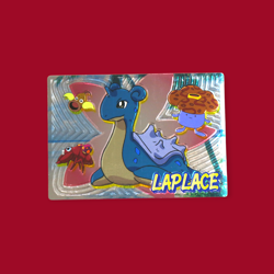 LAPRAS (LAPLACE)--JAPANESE MEIJI EMBOSSED PROMO FOIL POKEMON CARD - Image 1