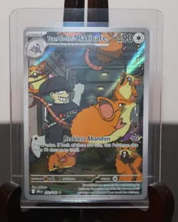 Pokemon 2025 SV Destined Rivals Team Rocket’s Raticate #202/182 IR NM - Image 1