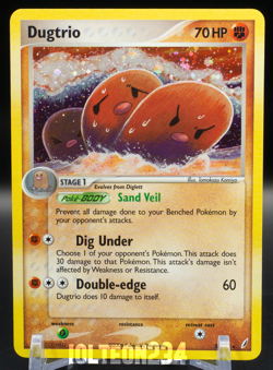 Pokemon TCG - Dugtrio 5/100 EX Crystal Guardians Vintage Holo - Image 1