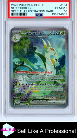 SERPERIOR EX SPECI4L ILLUSTRATION RARE POKEMON BLK DE-BLACK BOLT 2025 164 PSA 10 - Image 1