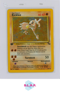 KICKLEE POKEMON 7/62 BASE SET 1ST EDITION 1999-2000 GERMAN PLAYED - Image 1