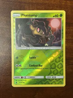 Phantump 6/145 Reverse Holo Common Guardians Rising Pokemon 2017 - Image 1