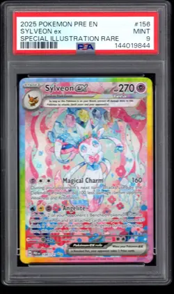 2025 POKEMON PRE EN SYLVEON EX SPECIAL ILLUSTRATION RARE 156/131 PSA 9 MINT - Image 1