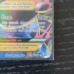 Pokemon TCG M Aggron EX 154/160 Mega Full Art Ultra Rare Holo XY Damaged - Image 5