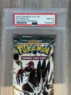 2005 Pokemon EX Emerald Booster Packs Kyogre & Groudon Art Graded PSA 8 - Image 5