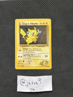 Lt. Surge's Pikachu #81 Pokemon Gym Heroes - Image 1