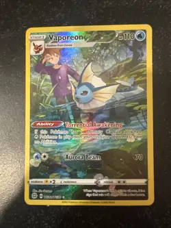 Pokemon TCG Trainer Gallery Vaporeon TG02/TG30 Ultra Rare Brilliant Stars - Image 1