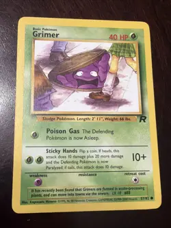Pokemon TCG Muk 28/62 Fossil Rare Grimer 57/82 - Image 1