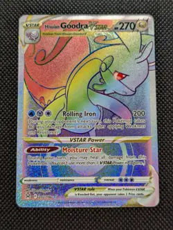 Hisuian Goodra VSTAR 202/196 Secret Rare Rainbow Pokemon 2022 Lost Origin NM - Image 1