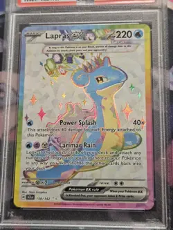 Pokemon 2024 Sv07 Stellar Crown Lapras ex 158/142 Ultra Rare Holo PSA 10 English - Image 2