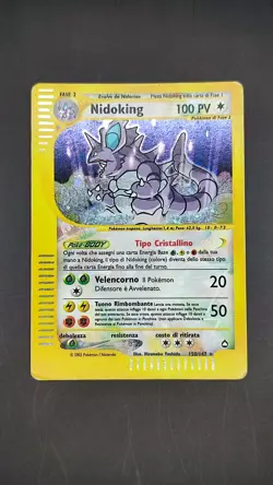 Pokemon Crystal Nidoking 150/147 Aquapolis Italiano Holo MP Inked - Image 1