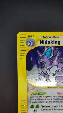 Pokemon Crystal Nidoking 150/147 Aquapolis Italiano Holo MP Inked - Image 3