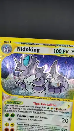 Pokemon Crystal Nidoking 150/147 Aquapolis Italiano Holo MP Inked - Image 5