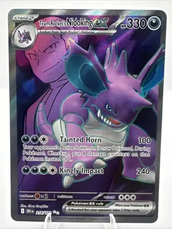 Team Rocket's Nidoking ex 216/182 - Destined Rivals Pokemon Full Art NM - Image 2