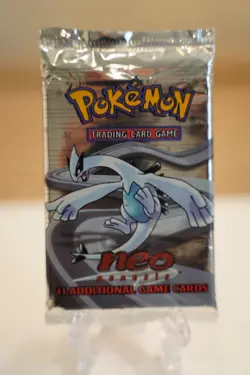 21.07g Pokemon TCG Neo Genesis Unlimited Booster Pack Sealed Lugia Art WOTC - Image 2