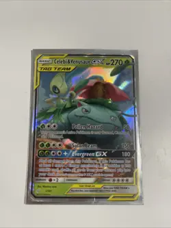 Pokemon TCG Celebi & Venusaur GX Holo Ultra Rare - Image 1