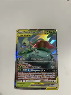 Pokemon TCG Celebi & Venusaur GX Holo Ultra Rare - Image 3