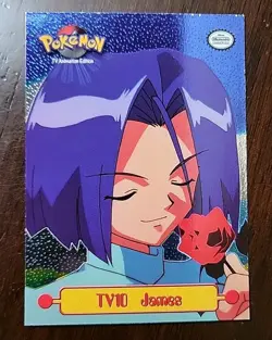 MP! Topps Series 1 TV10 James HOLO FOIL TV Animation Pokemon Textured Print - Image 1
