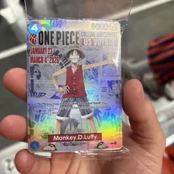 One Piece Monkey D. Luffy College Basketball US Voyage Promo Card SEALED - Image 1