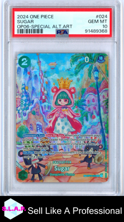 SUGAR SPECI4L ALTERNATE ART ONE PIECE OP06-WINGS OF THE CAPTAIN 2024 024 PSA 10 - Image 1